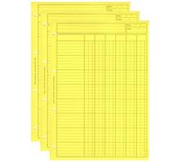 Elve Lot De 3 Blocs Audit 6 Colonnes + Entête 297x210 80 Pages Jaune