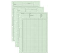 ELVE Lot de 3 Blocs Audit Comptable pour Contrôle Interne A4 80 pages vert