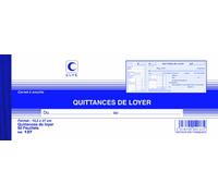ELVE Lot de 3 Carnets à souche QUITTANCES DE LOYER 105 x 270 mm 50 Feuillets