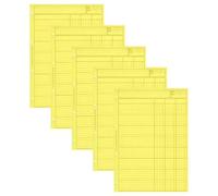 Elve Lot De 5 Blocs Audit 3 Colonnes + Entête 297x210 80 Pages Jaune