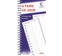 ELVE Lot de 5 Blocs spirale"120 PROGRAMMES - A FAIRE CE JOUR" 29,7x14 cm