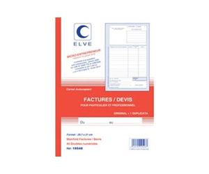 ELVE Manifold "Facturier: auto-entrepreneurs", 40 feuillets