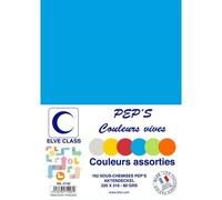 ELVE Lot de 10 Pqts de 102 Sous-chemises 80 g 220 x 310 mm PEP'S Coloris Vifs Assorties