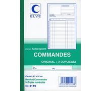 ELVE - ref 2116/1- Manifold Carnet de commandes-50 tripli - 210X140 50/3+0 (par lot de 10)