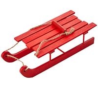 Elves se comportant Mal Charmant traîneau Elfe Rouge en Bois - 17,5 cm x 7 cm x 4,5 cm (1 pièce) - Centre de Table au Design Vif