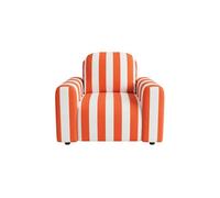 ELVIS - Fauteuil tissu rayé Orange