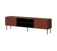 Elvis - meuble tv 200 cm - 2 portes et 2 niches - Terracotta