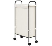 ELYKEN Panier à linge fin avec couvercle, petit panier à linge à roulettes de 50 L, chariot étroit en tissu sale de 20,1 cm avec sac intérieur amovible pour petite salle de bain, chambre à coucher