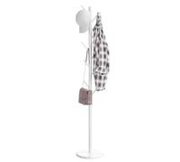 ELYKEN Portemanteau avec Base en Marbre, Porte-manteau Autoportant en Métal avec 10 Crochets, 3 Tailles Réglables, Arbre Robuste pour Sacs Manteaux et Chapeaux pour Entrée Couloir Chambre, Blanc