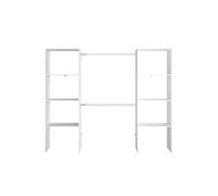 Concept Usine – Dressing Elysee – blanc – 6 étagères, 2 penderies – 220 x 40 x 180 cm