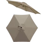 ELYSYSRL Auvent de Remplacement pour Parasol de Terrasse de 2/2.5/3.0/3.5m, 6 Baleines/8 Baleines Toile De Parasol Déporté Housse de Rechange(Chameau,3.0M/8 Arms)