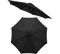 ELYSYSRL Auvent de Remplacement pour Parasol de Terrasse de 2/2.5/3.0/3.5m, 6 Baleines/8 Baleines Toile De Parasol Déporté Housse de Rechange(Noir,3.0M/6 Arms)