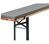 ELYSYSRL Coussin Banquette Exterieur Interieur Antidérapants Coussins de Banc 100/110/120/150/180 Avoir 2 Attaches, pour Banc de Pique-Nique de Cuisine, Table de Salle à Manger(Gris,110x23x3cm)