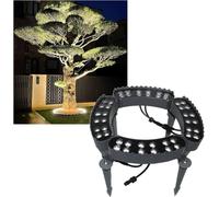 ELzEy Anneau lumineux LED for arbre, idéal for décorer les palmiers du jardin(Green,4 Packs)