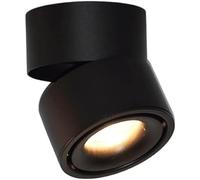 ELzEy Projecteur rond robuste d'éclairage de Surface d'épi décoration Restaurant LED plafonnier monté au plafond en aluminium noir(White Light,7w)