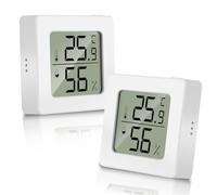 elzle 2 Pièces Thermomètre Hygromètre numériques | Mini Digital LCD Température Intérieur Humidité Indicateur Portable pour Maison Bureau
