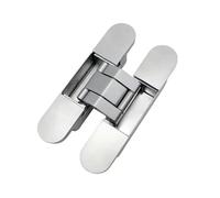 ELZNSQQK 1 charnière Invisible for Porte en Bois à 180 degrés, quincaillerie for la Maison, Grand espacement de Porte, charnière Invisible for Portail à battant croisé(Sliver)