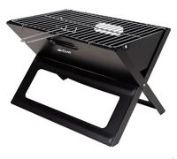 Elzusha - Barbecue portable pliable au charbon de bois - Rectangulaire, en acier, avec poignée - 45x29x30 cm
