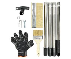 Elzusha - Brosse à récurer avec manche long, idéale pour l'application de peinture sur sols