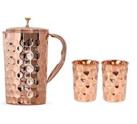 Elzusha - Carafe à eau avec 2 verres, capacité de 1500 ml et 300 ml