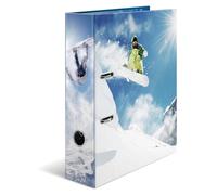 Elzusha - Classeur à anneaux format A4, motif sports d'hiver, lot de 5