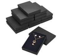 Elzusha - Coffret cadeau 12 pièces - Boîte en carton pour bijoux - Rectangulaire - Boîte cadeau - Emballage pour bijoux - 18x13x3 cm - Boîte à bijoux