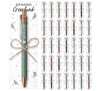 Elzusha - Coffret de 36 stylos à bille avec cartes de remerciement