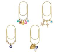 Elzusha - Coffret de 4 trombones décoratifs avec motif œil de protection