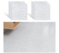 Elzusha - Dalles en PVC adhésives, motif terrazzo, blanc, 30 x 30 cm