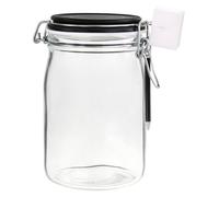 Elzusha - Ensemble de 4 bocaux de conservation de 1000 ml avec anse en fil de fer et couvercle