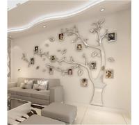 Elzusha - Grand sticker mural 3D représentant un arbre, avec des cadres photo, idéal pour le salon et la chambre
