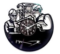 Elzusha - Horloge mural, design géométrique, 30 cm - Mouvement silencieux