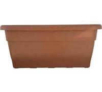 Elzusha - Jardinière carrée en plastique Terra, 100 cm, avec trou de drainage