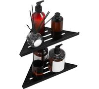 Elzusha - Lot de 2 étagères d'angle à fixer au mur sans perçage