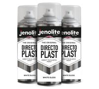 Elzusha - Peinture en spray haute brillance pour plastique, 3 pots de 400 ml, blanc