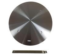 Elzusha - Plaque d'adaptation pour induction, 28 cm, avec poignée amovible en acier inoxydable