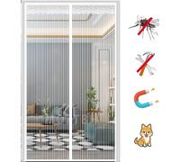 Elzusha - Porte-moustiquaire magnétique, blanche, 180 x 240 cm