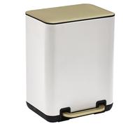 Elzusha - Poubelle de 6 litres avec seau intérieur, de forme rectangulaire et dotée d'un mécanisme de fermeture en douceur