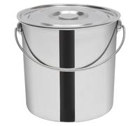 Elzusha - Seau en acier inoxydable de 20 litres avec couvercle