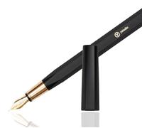 Elzusha - Stylo plume élégant en résine noire, au design ergonomique