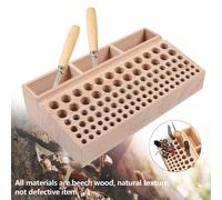 Elzusha - Support en bois avec 98 emplacements pour outils, idéal pour le travail du cuir