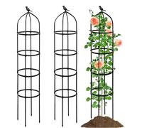 Elzusha - Support pour plantes grimpantes en forme d'obélisque - Lot de 2 - 175 cm de hauteur - Métal