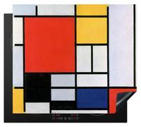 Elzusha - Tapis de sol antidérapant 60x52 cm avec motif Mondrian