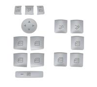 eMagTech 1 Ensemble de Couvercles de Bouton-Poussoir de Lève-vitre de Voiture Chromés Compatible avec Mercedes Benz W204 W212