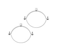 eMagTech 2pcs 110mm Support de Tuyau Drainage Collier de Serrage en Acier Inoxydable avec Support de Tuyau d'installation à Vis Trou de Vis M10 Utilisé pour Raccordement du Tuyau de Drainage, Argent