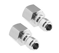 eMagTech 2pcs Adaptateur de Nettoyeur Haute Pression 1/4 Pouce Femelle Raccord NPT Prise de Connexion Rapide Coupleur en Acier Inoxydable 304 pour Lance de Pulvérisation 5000 PSI