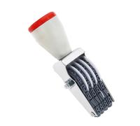 eMagTech 4pcs Chiffres Numéro Réglable Timbre Rouleau Symbole Bureau Date Timbre Numérique Tampon en Caoutchouc Créatif Roue Roulante Timbre, Gris Noir