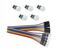 eMagTech 5pcs Capteur Humain IR AM312 Mini Module de Détecteur HC-SR312 Détecteur Automatique de Mouvement Infrarouge Pyroélectrique PIR avec Fil 10 Broches DC 2.7 à 12V
