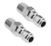 eMagTech Adaptateur de Nettoyeur Haute Pression 2 pièces, raccord BSP mâle de 1/4 Pouces, Prise à Connexion Rapide, coupleur en Acier Inoxydable 304 pour Sortie de Nettoyeur Haute Pression, 5000 PSI