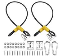 eMagTech Lot de 2 verrous de couvercle en acier inoxydable 304 pour empêcher les animaux, les écureuils, les chiens, les ratons laveurs de fouiller et les verrous de couvercle de poubelle 49 cm